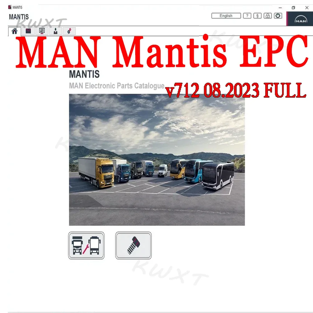 MAN MANTIS 08.2023 EPC Version V712 Electronic Parts Catalogue New Interface for All MAN Trucks, Buses, Engines and Components