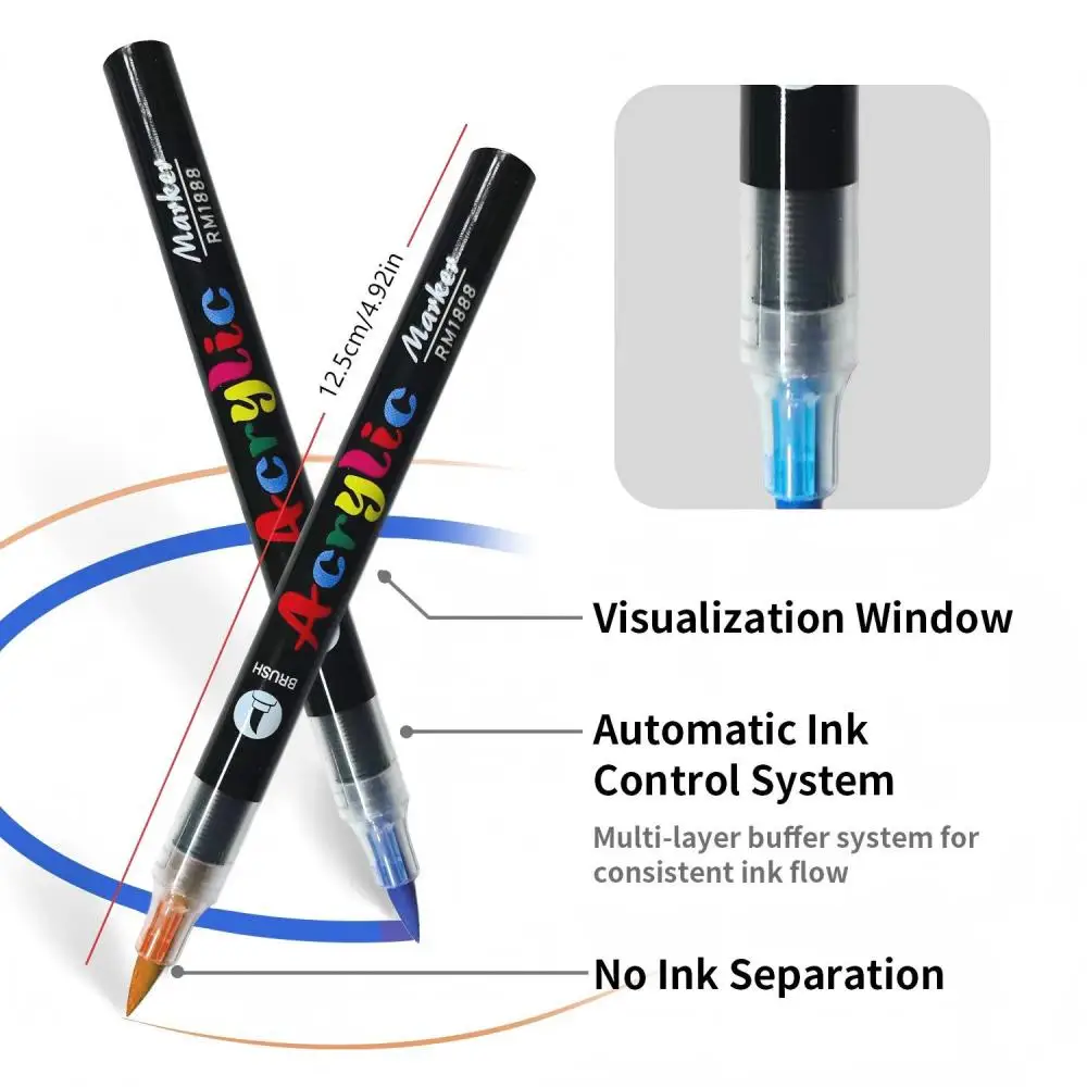 60-Color Acrylic Paint Markers 2