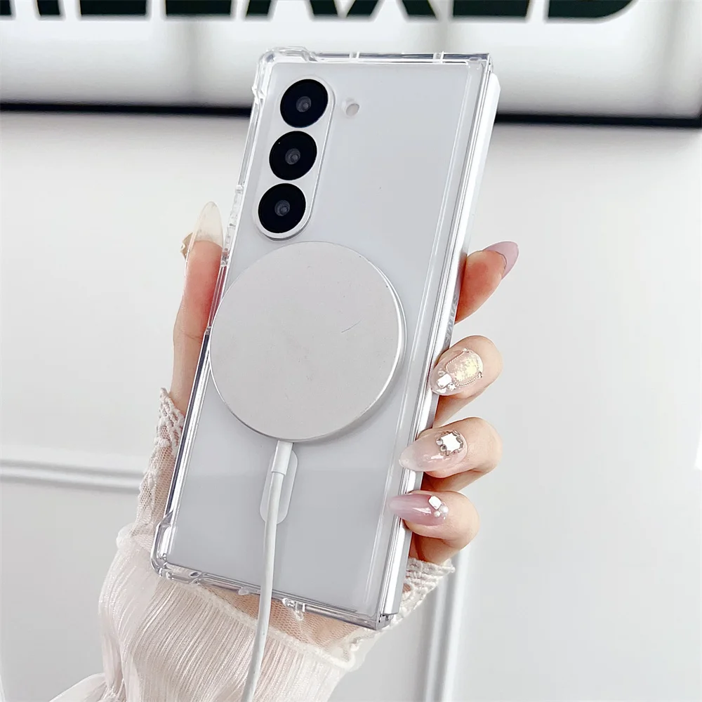 MagSafe Wireless Charging Clear Acrylic Shockproof Phone Case - Protective Armour Cover