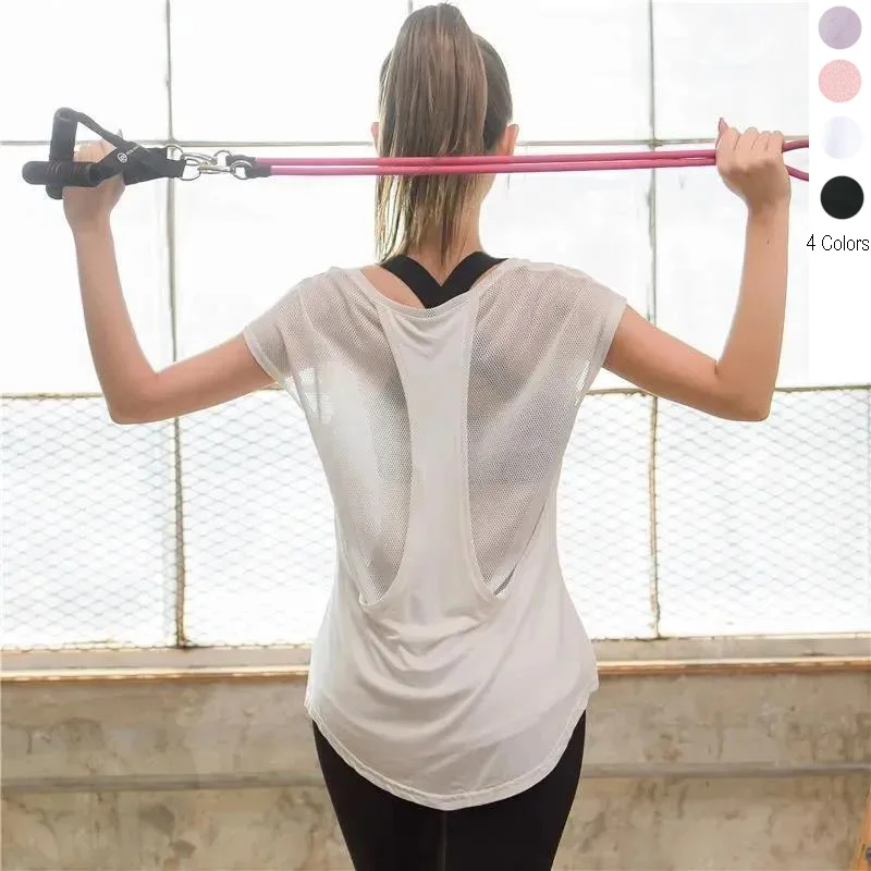 Women Fitness Tops Workout Training Exercise Gym T Shirts Female Sport T-shirt Bodybuilding Yoga Running Short Sleeve Tees 07 sports t shirt yoga top yoga shirt sports shirt
