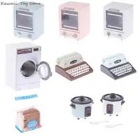 Miniature Dollhouse Furniture Set For Dolls House Mini Toy Kit Accessories TV Kitchen Home Fridge Kids Pretend Play Diy Figurine 1