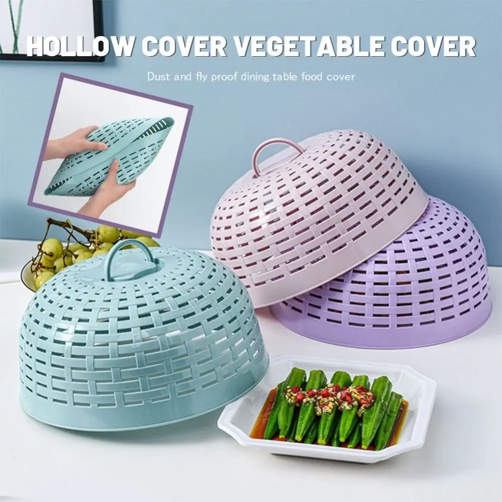Food Cover Home Anti Mosquito Fly Vegetable Cover Plastic Round Food Dustproof Dining Table Kitchen Accessories