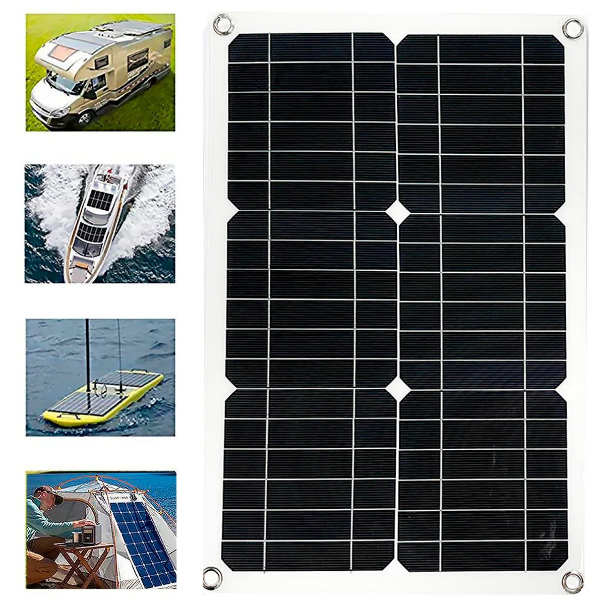 40W-1200W Solar Panel with USB Charger & Controller for Camping 2