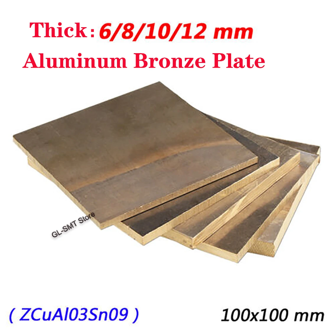 1Pcs Aluminum Bronze Plate Thickness 6mm 8mm 10mm 12mm Aluminum Bronze