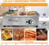 Griddle 22" 3000W Flat Top Grill Countertop Griddle Stainless Steel Teppanyaki Grill w/Iron Cooking Plate for Restaurant Kitchen 6