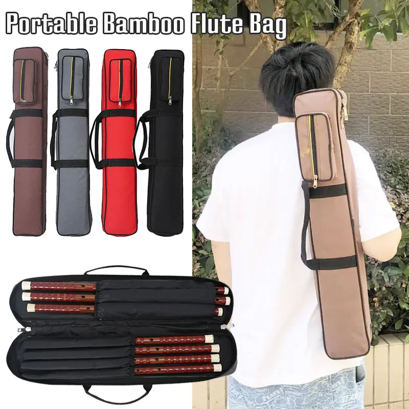 

Portable Flute Bag Backpack Canvas Flute Storage Case Instruments Accessories Storage Bag Short Flute Set Bag for Carrying