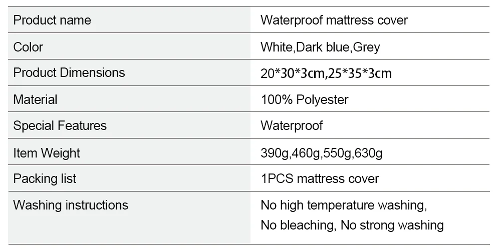 Description Picture 3 of itemSafe Waterproof Mattress Protector, Soft Comfortable Breathable Solid Color Bedding Mattress Cover Fitted, Machine Washable