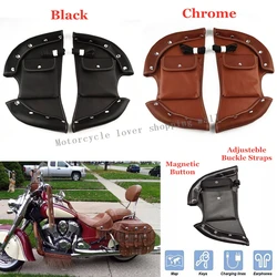 Motorcycle Leg Warmer Bag Chaps Soft Lowers For Indian Chief Vintage Chieftain Roadmaster Engine Crash Bar Protection Rider 14+