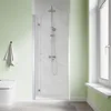 Bifold Shower Door, 30" W x 72" H, 1/4" Tempered Glass Shower Door, Foldable Shower Glass Door, Brushed Nickel Finish 2