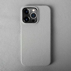 Luxurious 100% Genuine Leather Phone Case - Premium Business Cover - iPhone 13 Pro Max (GRAY)