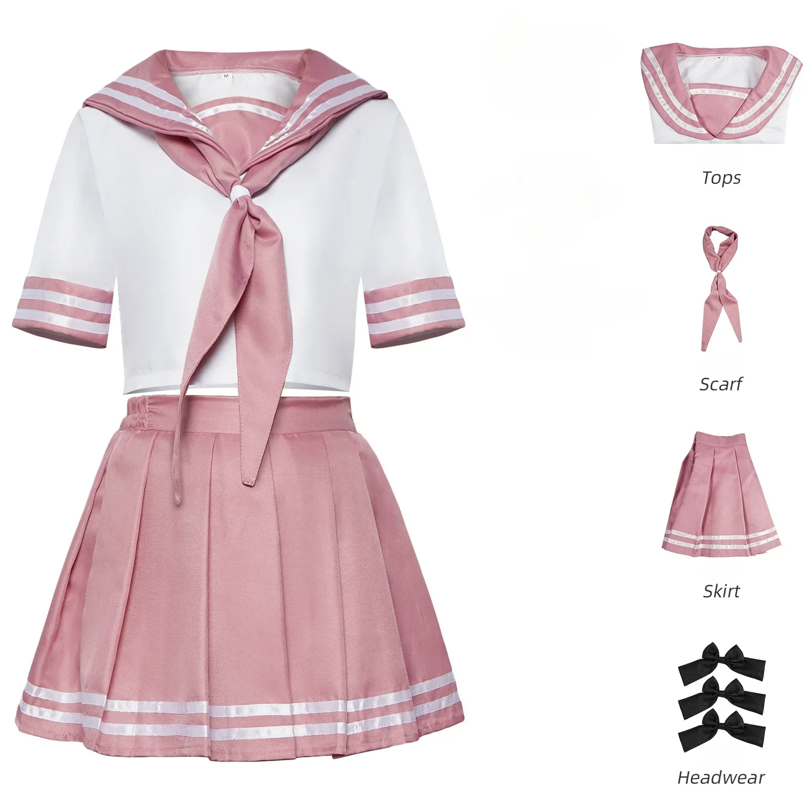 Anime Fate Apocrypha Rider Astolfo Cosplay Costume Adult Women JK Skirt Sailor Suit Halloween Outfit Uniform Performance