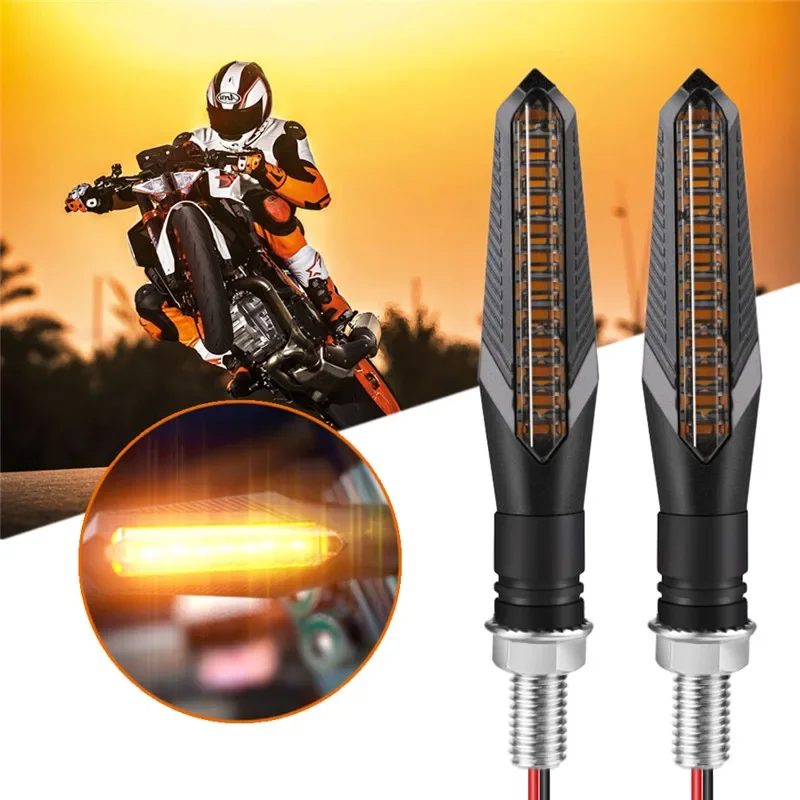 LED Motorcycle Turn Signal Lights Bendable Flashing Motorbike Indicator Blinker Moto Tail Lights Signal Lamp 2pcs for Harley motorcycle led lights motorcycle turn signal lights motorcycle light motorcycle turn signal