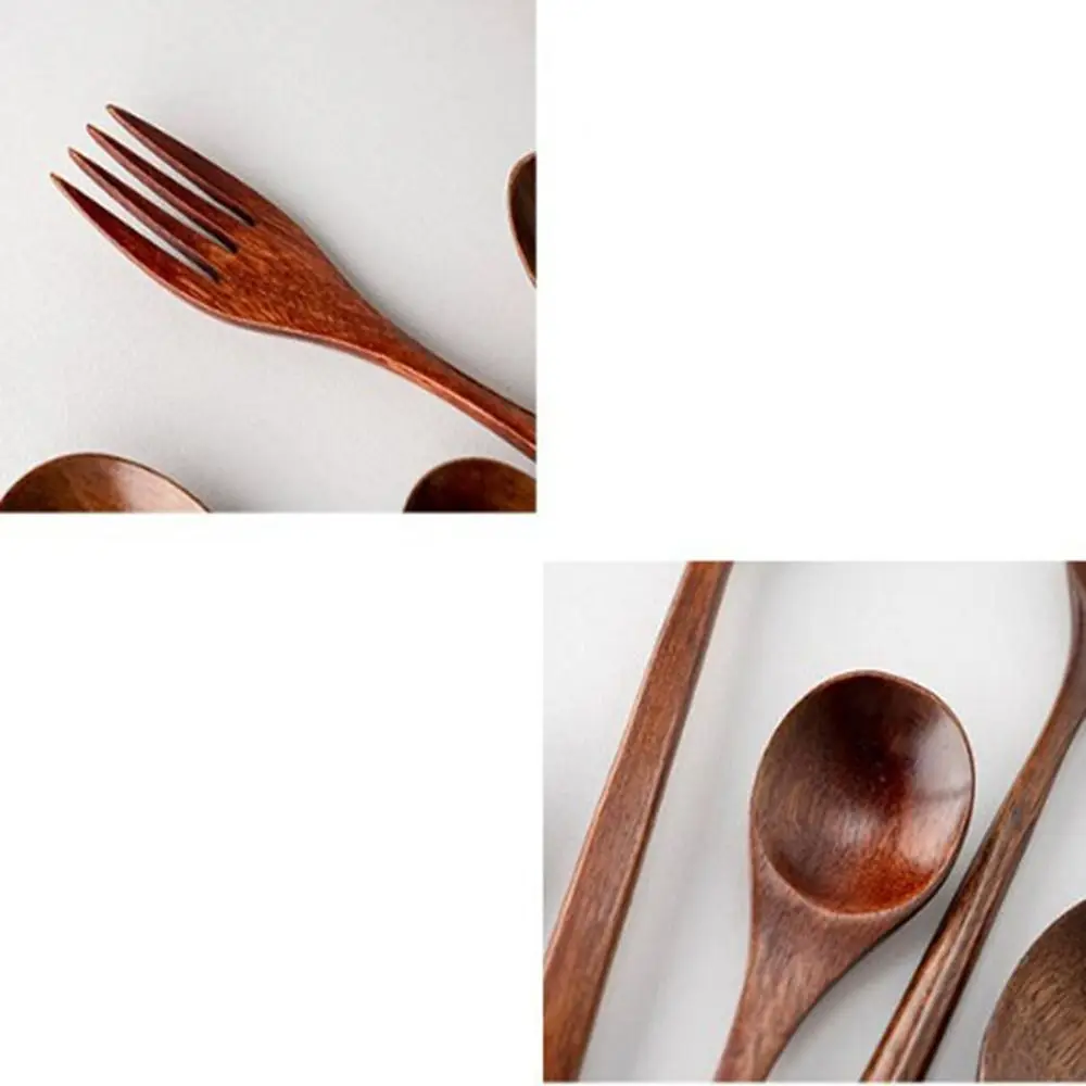 Natural Wooden Spoon Fork Kitchen Accessories