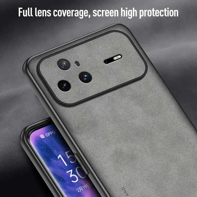Skin Feel Shockproof Matte Leather Case - Soft Back Cover