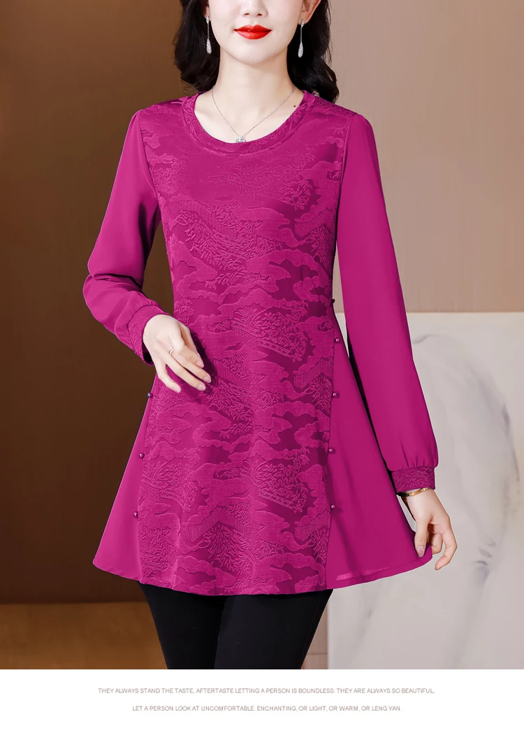 L-5XL Loose Clothes 2024 Women Spring Long Sleeve Elegant Ruffles Shirts Casual Retro Floral Tunic Peplum Tops And Blouses