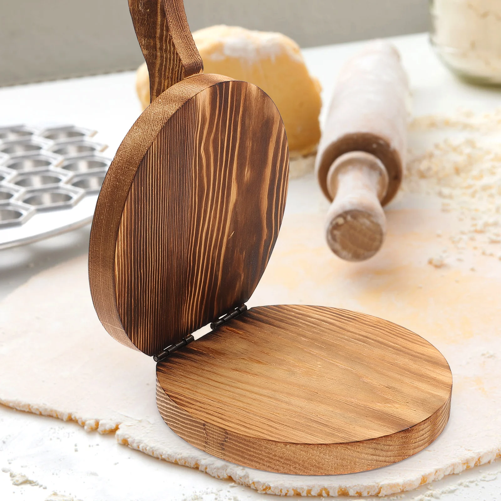 

Wooden Pressing Dumpling Skin Mold Noodle Bun Skin Press Tool Dumpling Wrapper Making Steamed Bread Pastry Kitchen Accessories