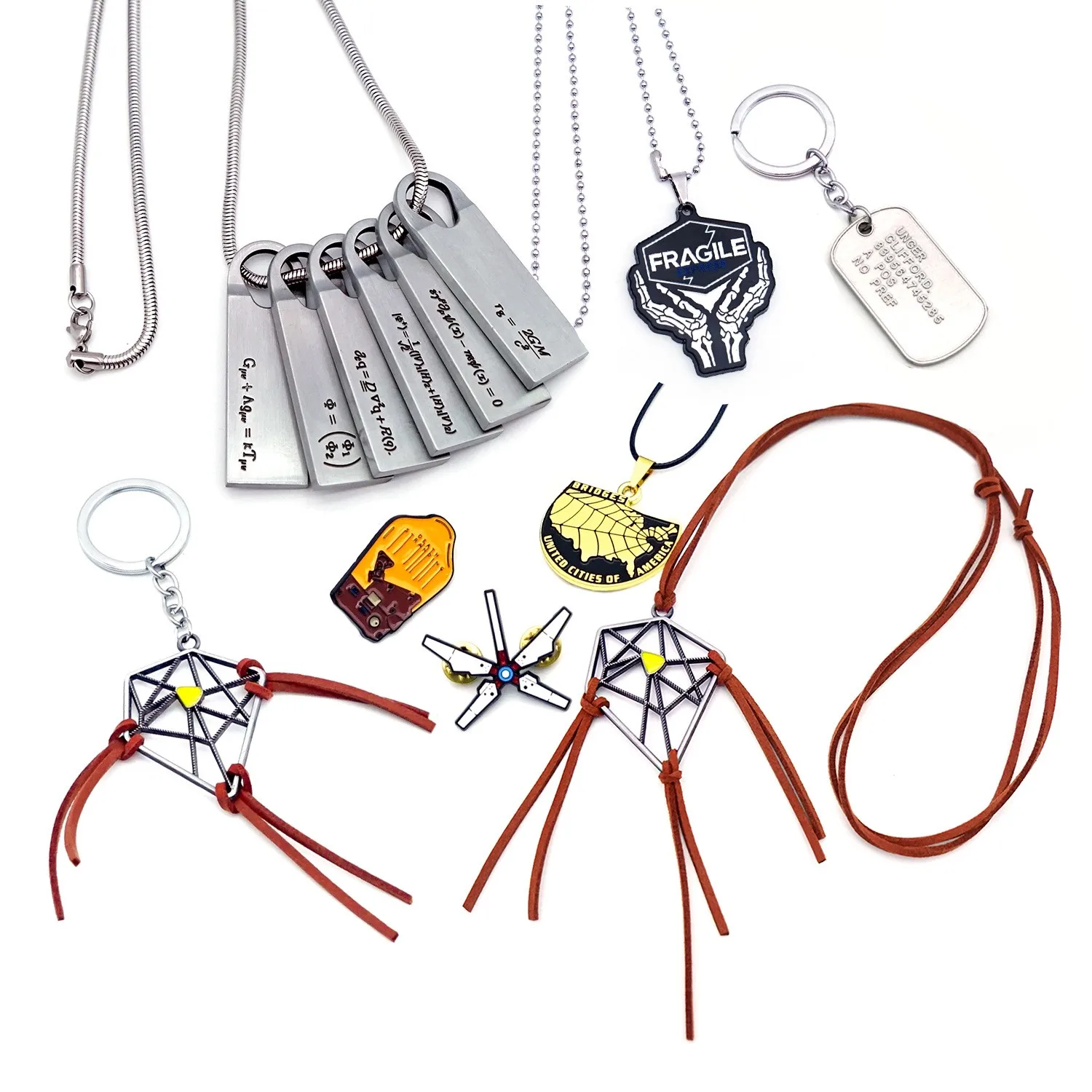 Game Death Stranding Keychain Necklace Dream Catcher Charms Alloy