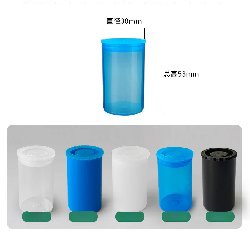 Plastic Empty Film Canister Camera Reel Container Storage Case Can Accessories Art Beads Coin Pill Fishing Bait 10Pcs