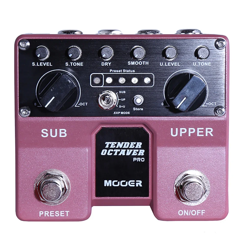 

MOOER Tender Octaver Pro Guitar Effects Pedal Octave Sub Upper Octaves 4 User Presets Dual Footswitches Electric Guitar Pedal