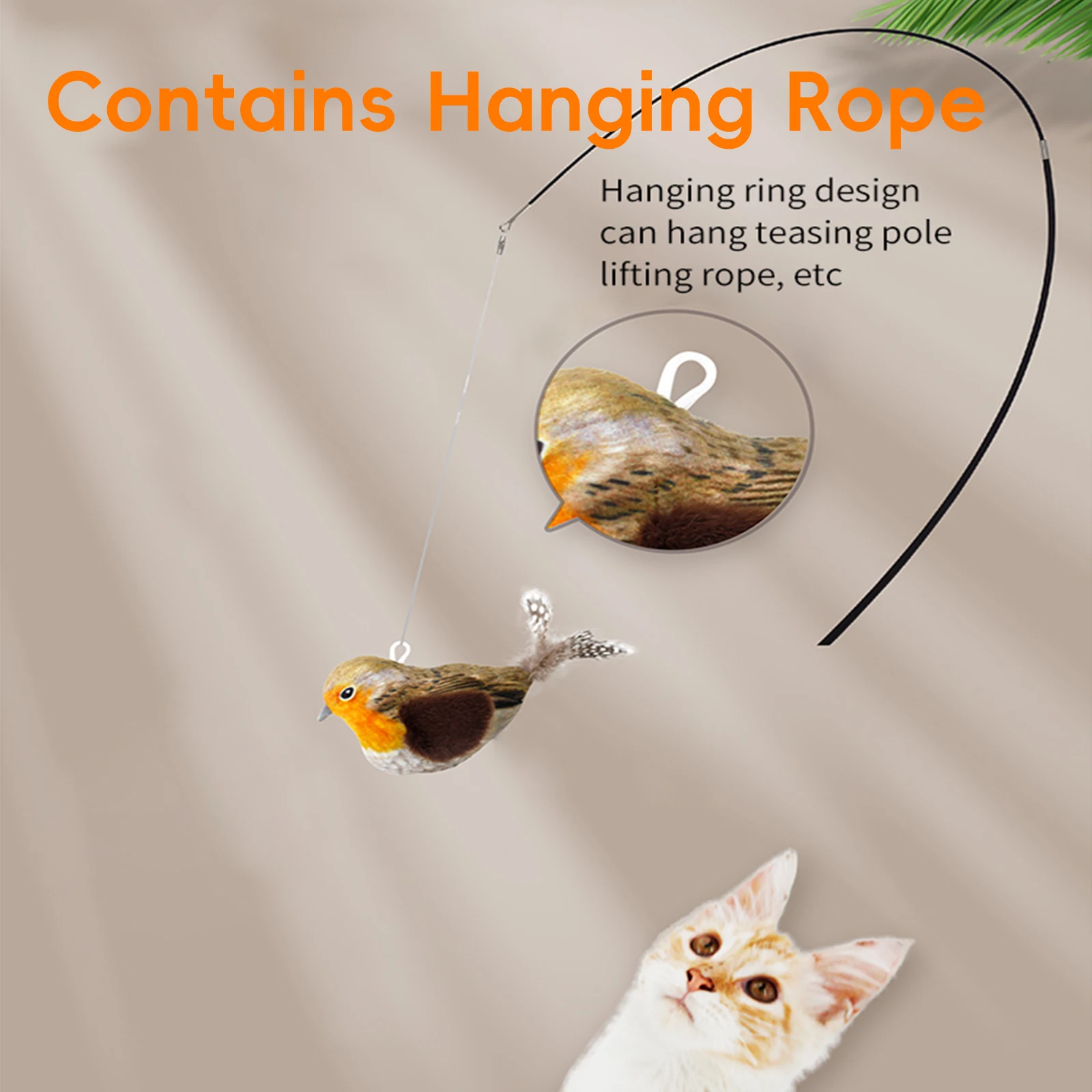 Title 2, Lifelike Catnip Bird Vivid Cat Toys Pet Catnip ...