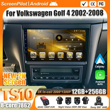 Radio Multimedia con Pantalla Táctil Android 16 para Volkswagen VW Golf 4 IV 2002-2008, Jetta MK4 Classics, Reproductor de Video, Carplay 1