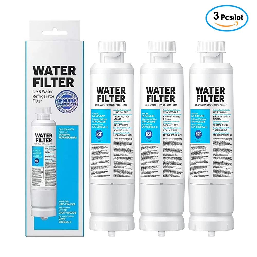 DA29-00020B Refrigerator Water Filter, DA29-00020A/B, DA29-00020B-1, HAF-CIN/EXP, 46-9101, RF4267HARS For French Door Fridge