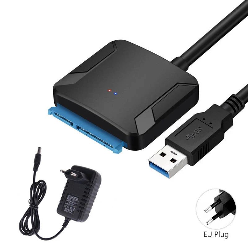 ממיר מתאם USB 3.0 ל-SATA באיכות גבוהה כבל 5Gbps עבור כונן קשיח למחשב נייד בגודל 2.5 3.5 אינץ' SATA HDD SDD DVD CD-ROM DVD-ROM