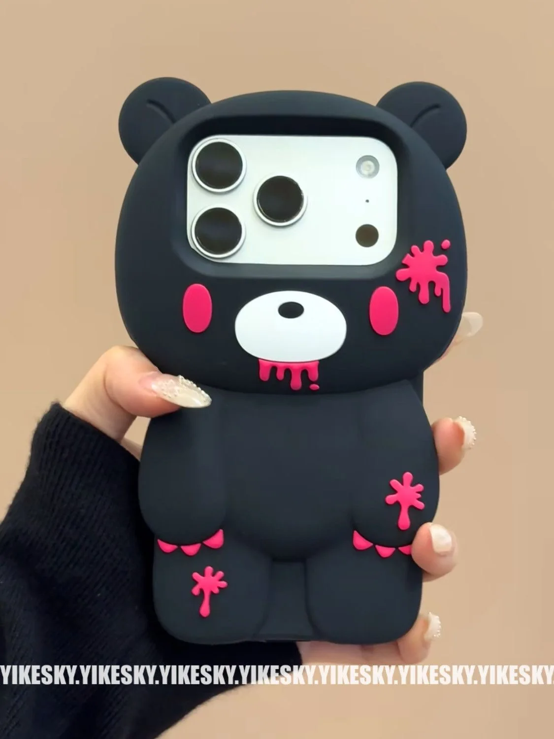 Adorable Bear Silicone Phone Case - Cute Cartoon Design with Multiple Size Options