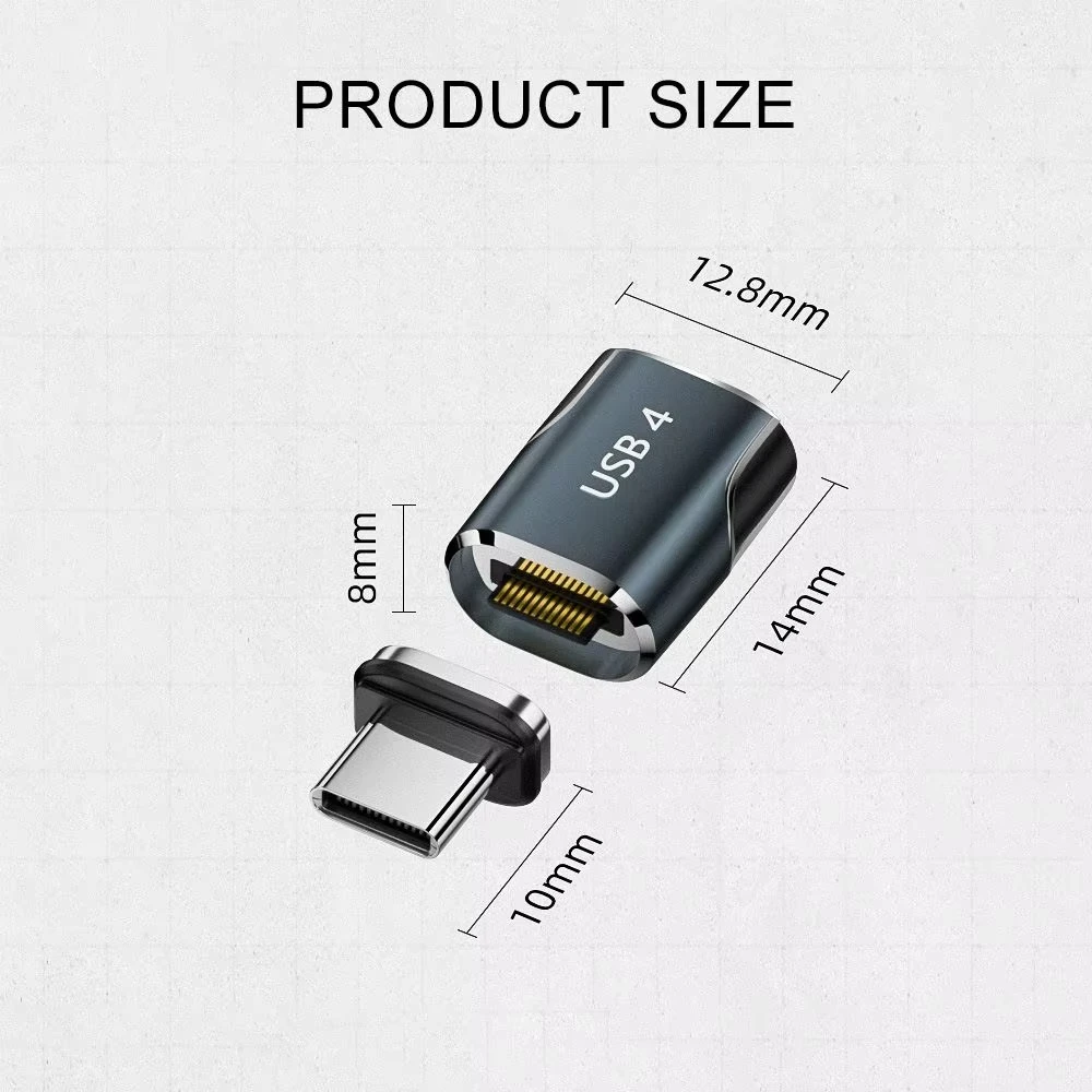 Ultra-Fast Magnetic USB-C to USB-C Charging & Data Transfer Cable - 240W Power, 80 Gbps Speed