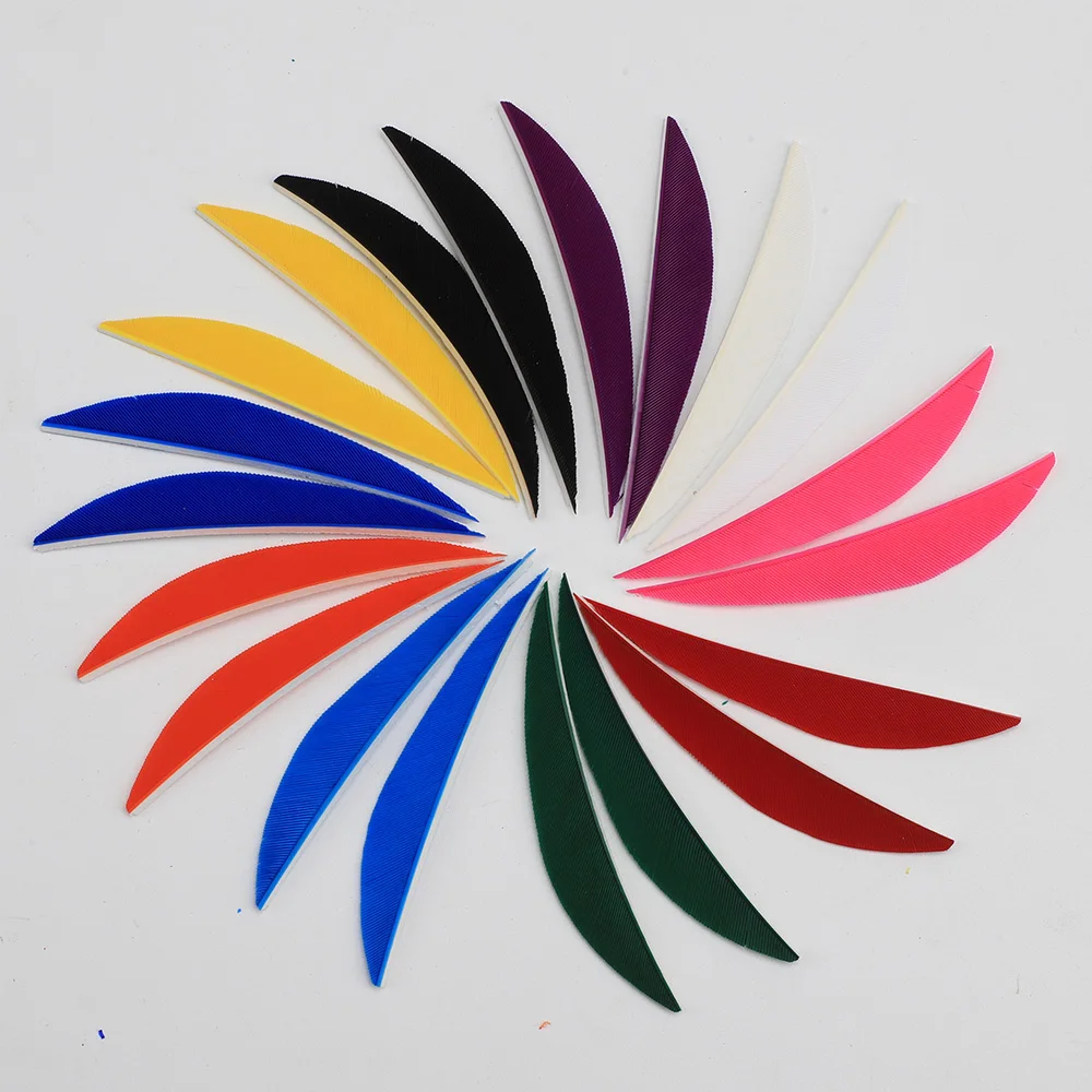 50pcs  3inch Banana Fletching Arrow Feathers Real Natural feather Turkey Feather Archery Arrow Accessory Fletches Vanes 3