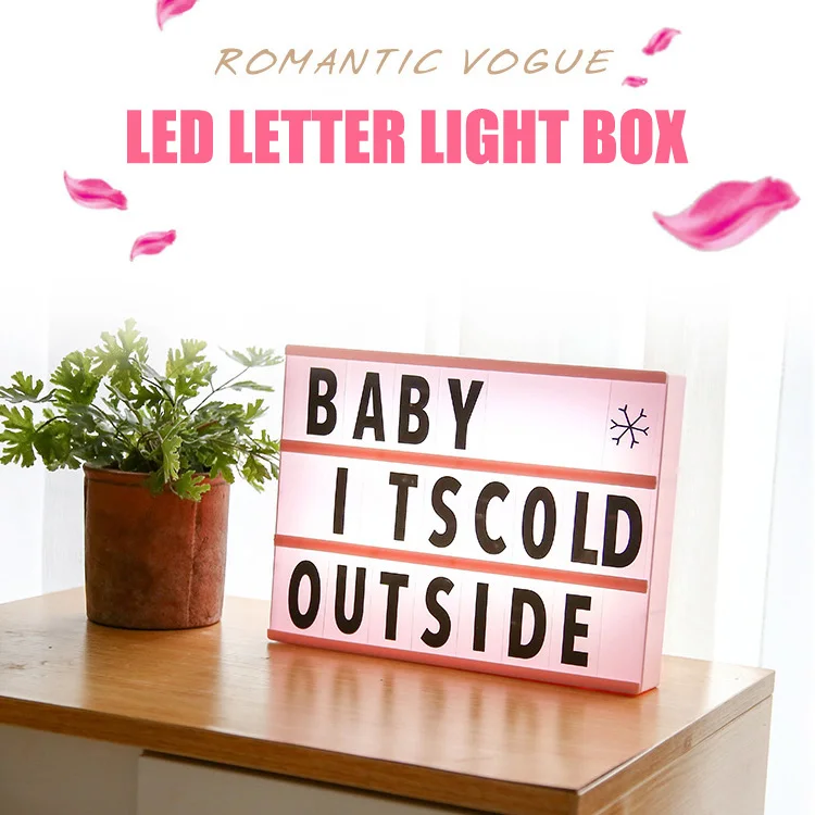 Lightbox A4 Cinematic Letters  Cinematic Light Box Letters - Led Light A4  Night - Aliexpress