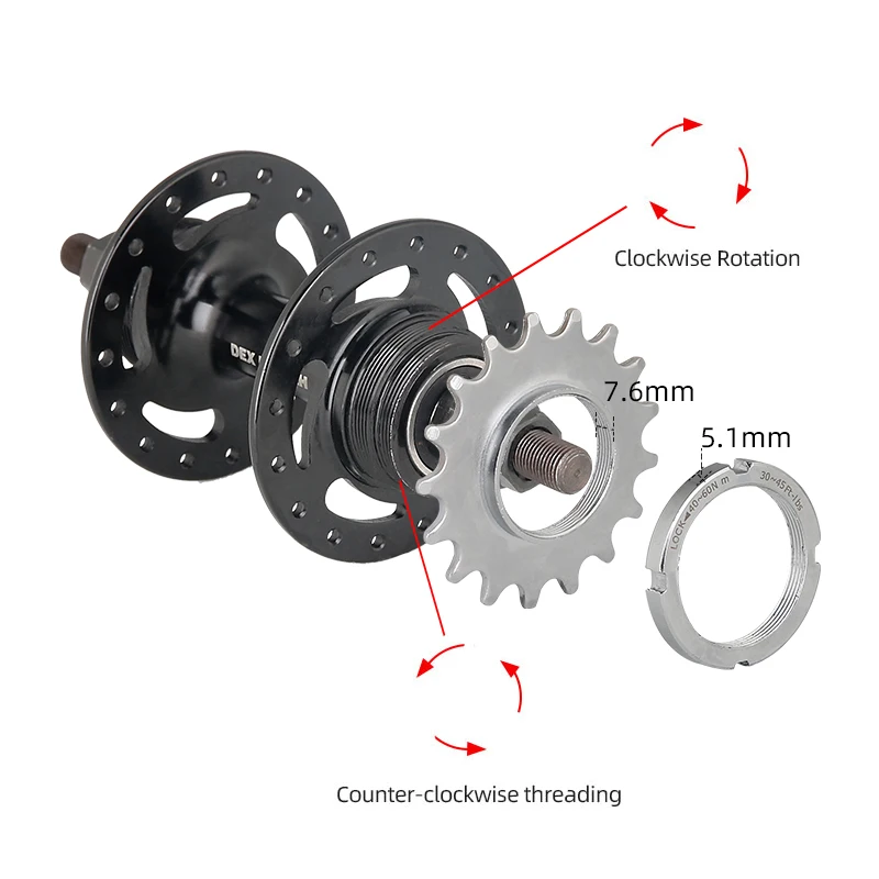 Deemount 13T/14T/15T/16T/17T/18T Fixed Gear One Speed Bicycle Wheel Cogs Sprocket & Lockring For Fixie Track Bike Hub bicycle sprocket gear bicycle parts bike sprocket