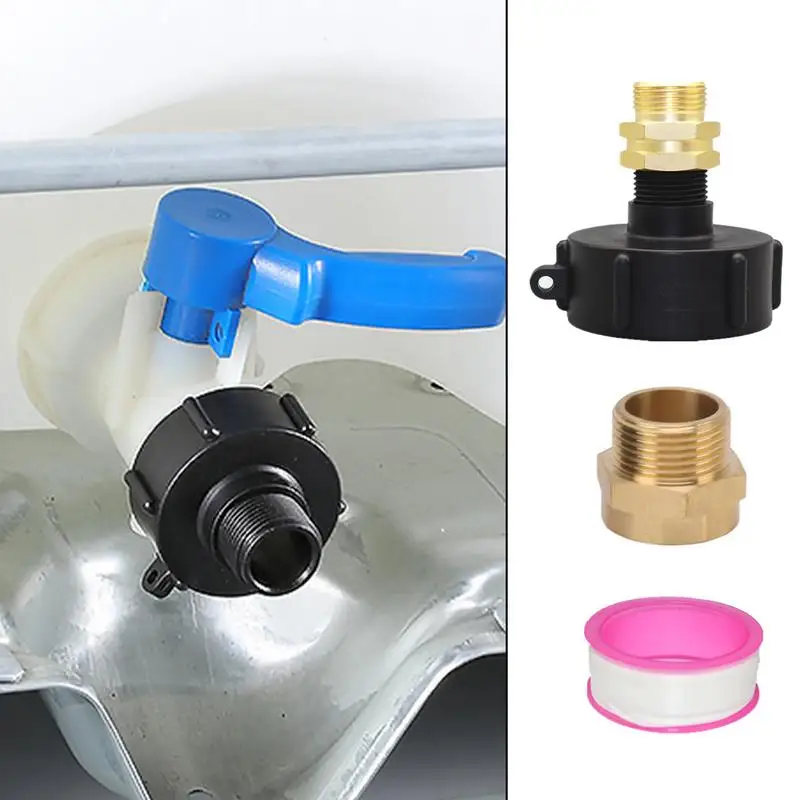 

IBC Tote Adapter Hose Fittings Valve Fitting Tank Drain Adapter IBC Tote Quick Connector Garden Hose Adapter Leakproof for IBC