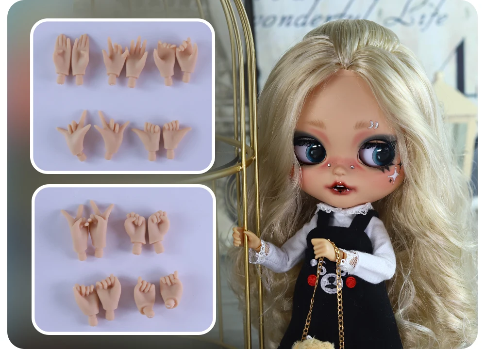 Janet – Premium Custom Neo Blythe Doll with Blonde Hair, Tan Skin & Matte Smiling Face 2