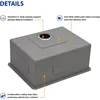 21 Inch Undermount Bar Sink Small Kitchen Sink 16 Gauge Stainless Steel Deep Single Bowl Undermount Sink 6