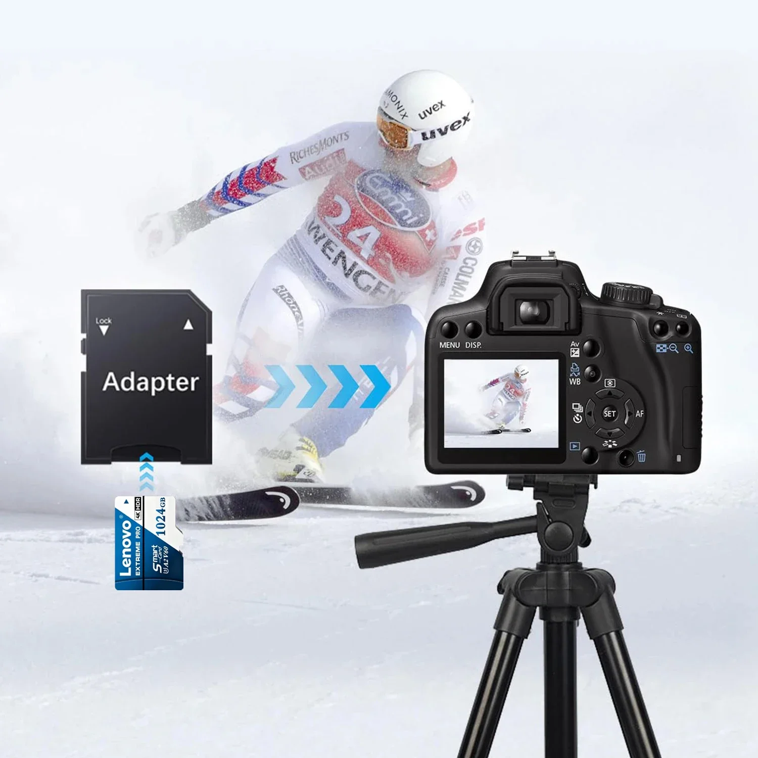 레노버 고속 512GB 마이크로 TF SD 카드 128GB 클래스 10 U3 V30 DJI 인스타360 제품용 드라이빙 레코더 방수 메모리 카드