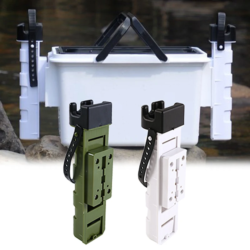 Fishing Rod Holder Fishing Cooler Box Tackle Box Barrel Holder Detachable Rod Bracket Adjustable Pole Tube Stand Snap Design