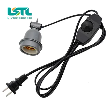 E27 Pet Reptile Heating Lamp Holder &  Power Cord Control Switch Piglet Chicken Brooder Heating Spiral Light Socket 1