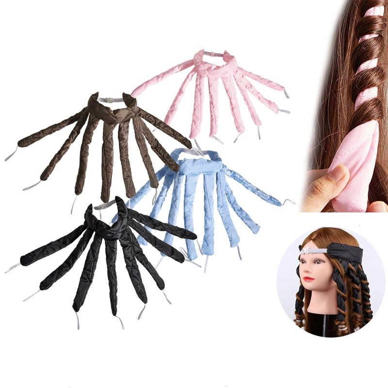 No Heat Hair Bigodini Women Heatless Curling Rods Sleeping Hair Rollers Fascia Non Heat Waves Curls Band Strumenti Per Lo Styling Dei Capelli