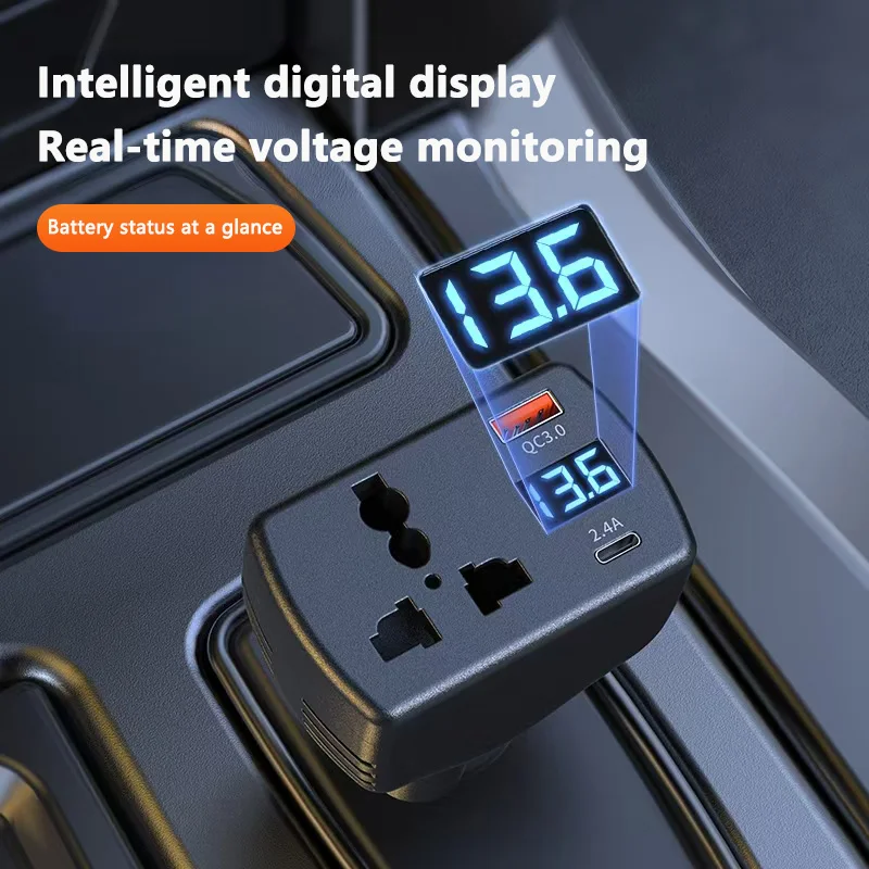 2025 Inverter 150W DC 12V To AC 220V Auto Power Inverter Car Voltage Converter Adapter Adaptor With USB Car Charger