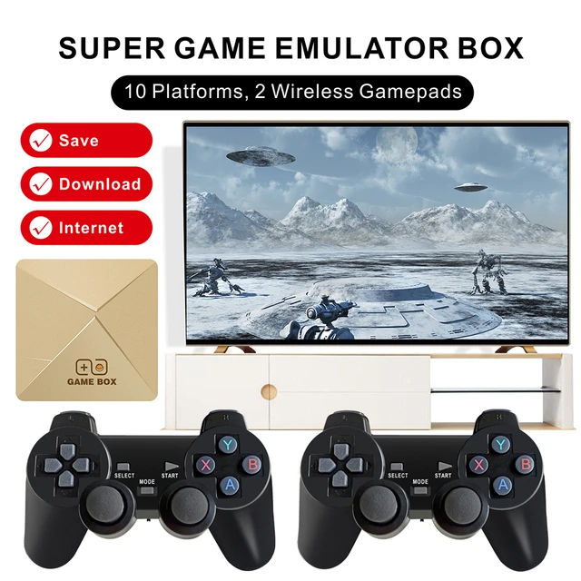 GAME BOX Game Console Android 12 2023 H313 HD 4K 3D 10000 Retro.