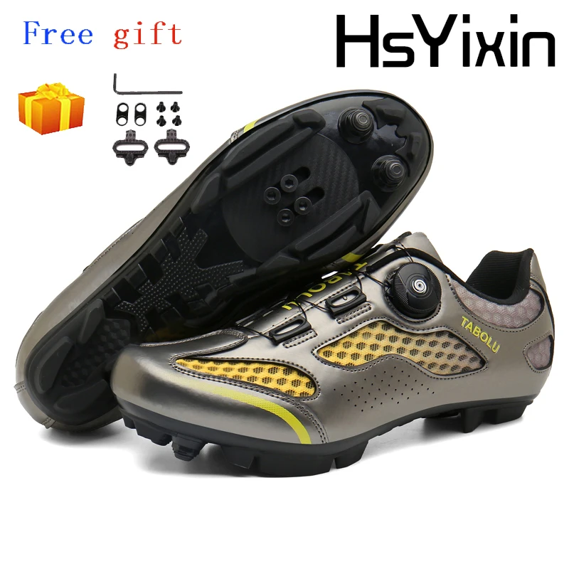 Men Mountain Bike Unisex Shoes Self-locking Road MTB Shoes Breathable Ultra-light Professional Cycling Sneakers 39-46 Bicycle cycling shoes