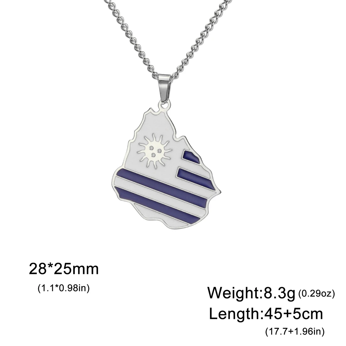 Collana con mappa del mondo • Gioielli in argento sterling Wanderlust Traveler - Italia
