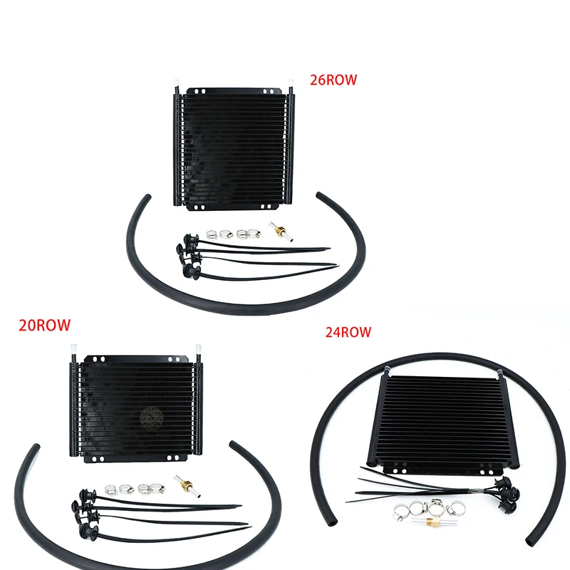 Aluminum radiator Aluminum radiator kit Oil cooler kit Oil Cooler Aluminum Transmission Oil Cooler 20Row 24Row 26Row Automatic Stacked Plate Radiator