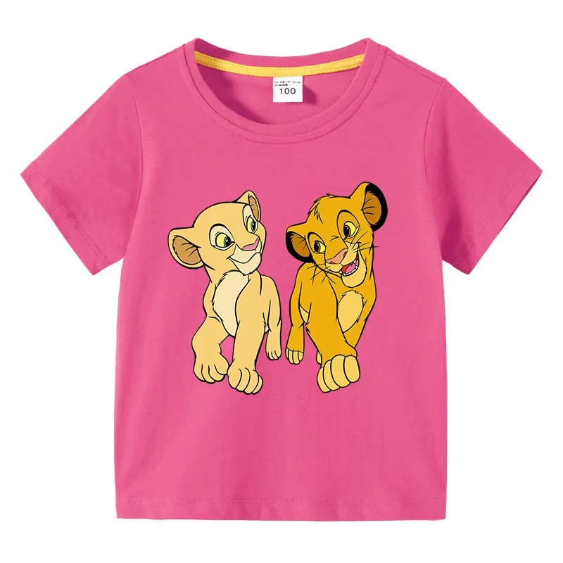 Potdemiel SummerThe Lion King Simba Printed Boys Cotton T Shirt Baby Girls Clothes Short Sleeve Tee Tops for 2-10 Years 6