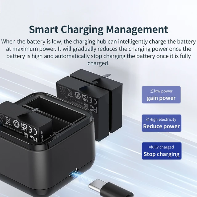 交換可能なバッテリー1800mAh (insta360 ace pro) 用の3スロット 交換可能なバッテリー1800mAh (insta360 ace pro) 用の3スロット
