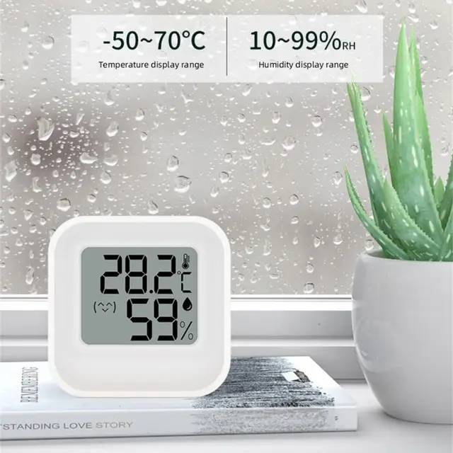 Mini Beltéri Hőmérő Lcd Digitális Hőmérsékletű Szoba Higrométer Mérőérzékelő Páratartalom Mérő Hőmérséklet Szerszám - Image 3
