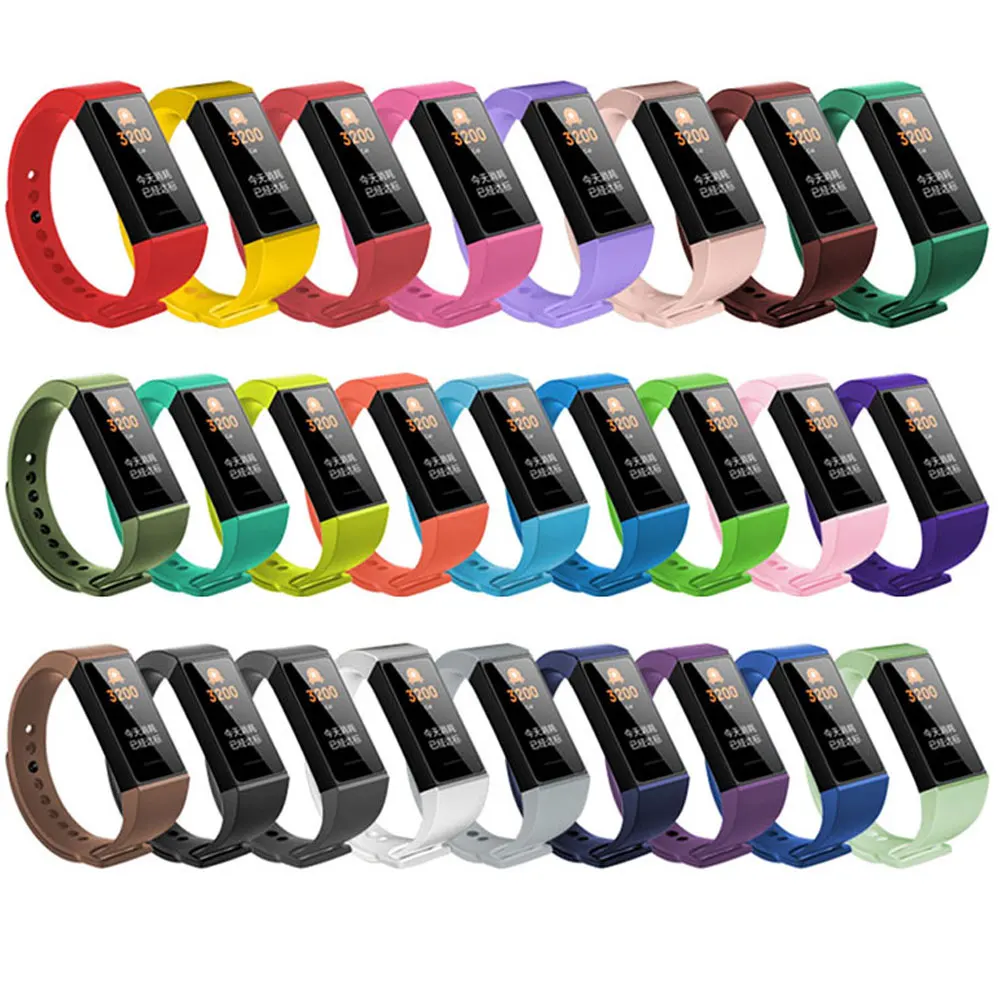 watch strap For Xiaomi Redmi Mi Smart Band 4C Wristband Silicone Bracelet Wrist Replacement Smartwatch Accessories