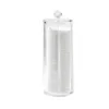 Cosmetic Organizer Compactor Transparent Container Make-Up Discs Diam 7.5 X 20h Cm Tube Organizer With Lid Home Appliance 4