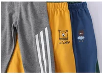 Autumn 1-5Year Baby Trousers Boy Cotton Pants Fashion Spring Girl Striped Pants Children Casual Kid Clothing 3